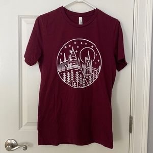 Maroon Harry Potter Hogwarts T-shirt